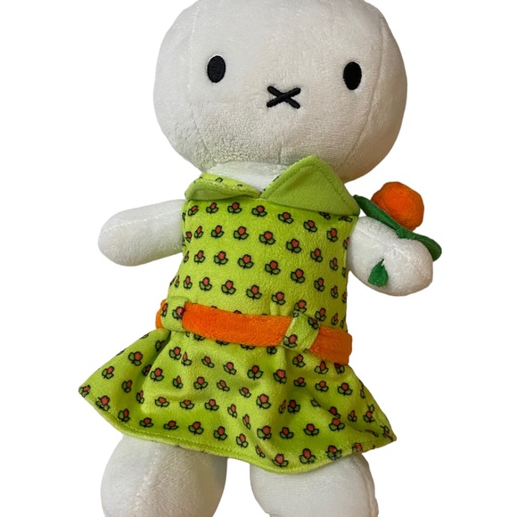 Miffy Tulip Flower Dress Bunny Rabbit Stuffed  Animal Plush Toy No.4561 - Picture 4 of 6